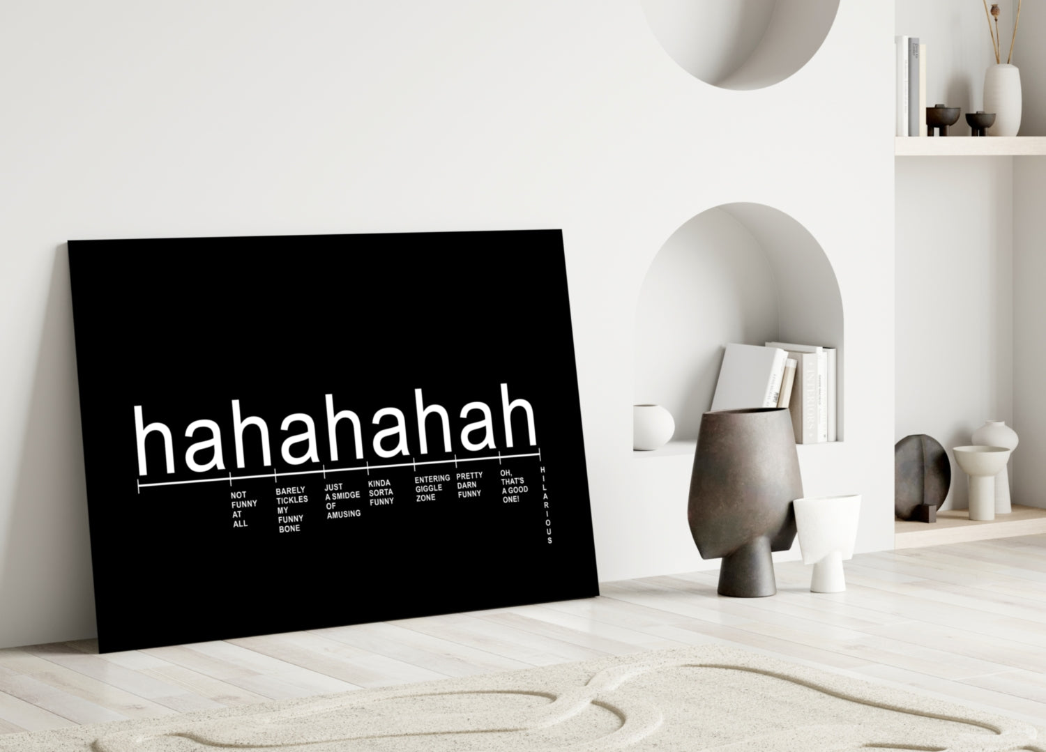 Laughter Analysis Glass Wall Art || Designer Collection.