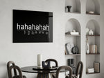 Laughter Analysis panel adding editorial drama to a hallway