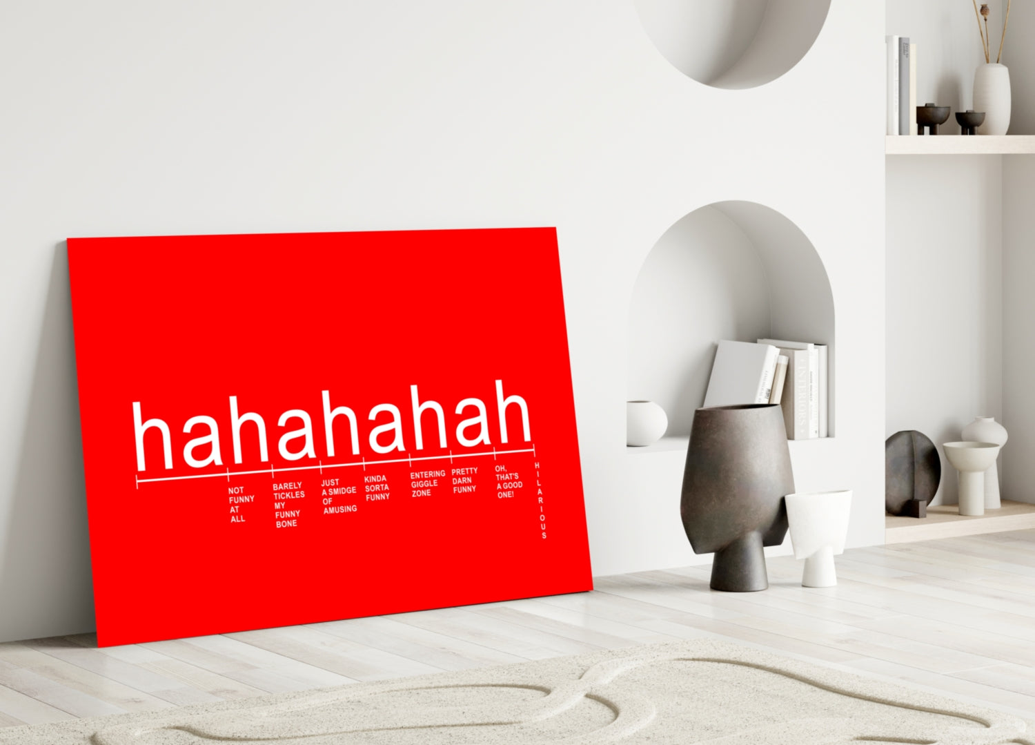 Laughter Analysis Glass Wall Art || Designer Collection.