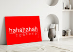 Laughter Analysis close-up showing humor-scale tier captions on scarlet