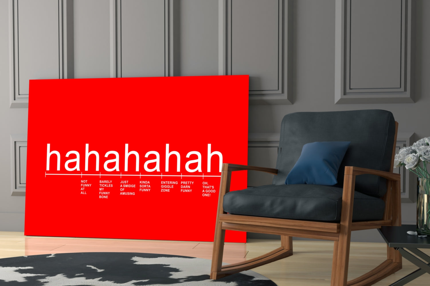 Laughter Analysis Glass Wall Art || Designer Collection.