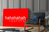 Laughter Analysis glass print enhancing a den with statement humor