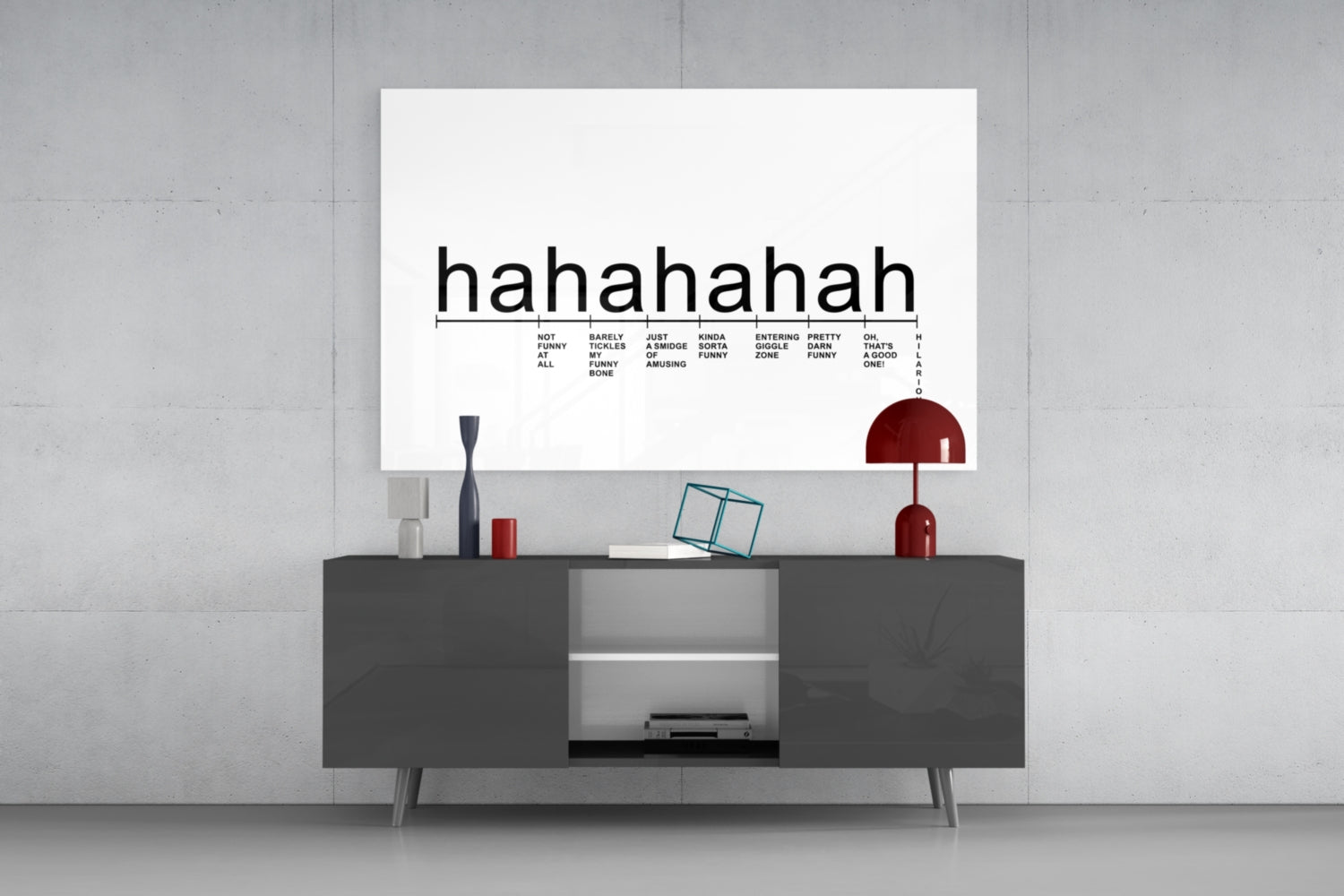 Laughter Analysis Glass Wall Art || Designer Collection.