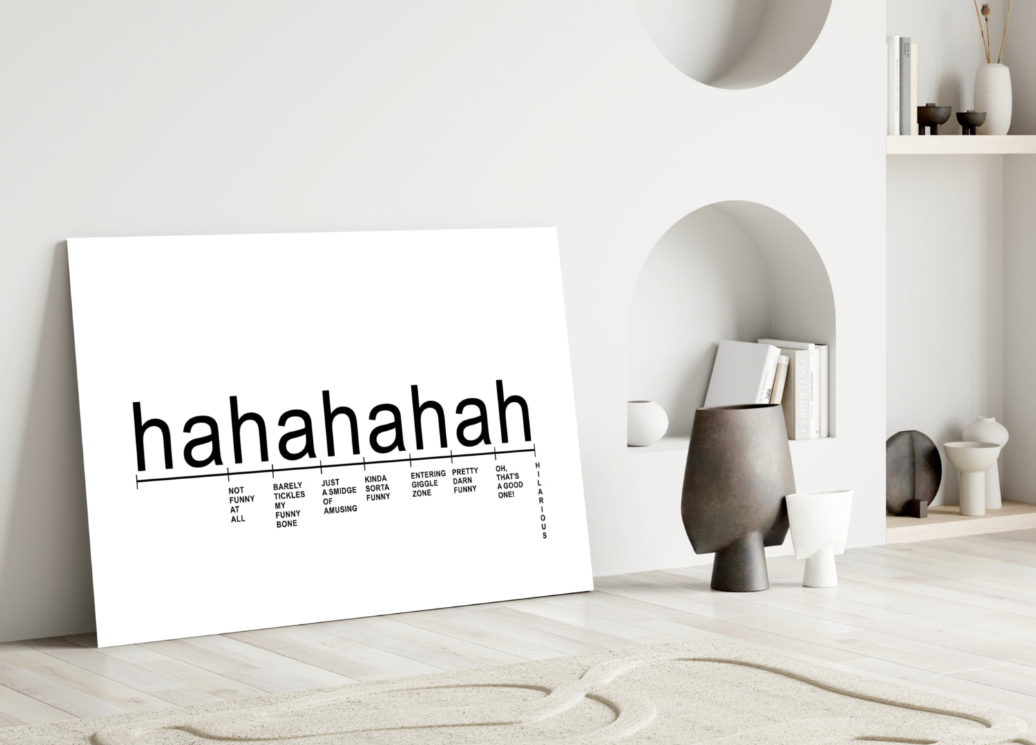 Laughter Analysis Glass Wall Art || Designer Collection.