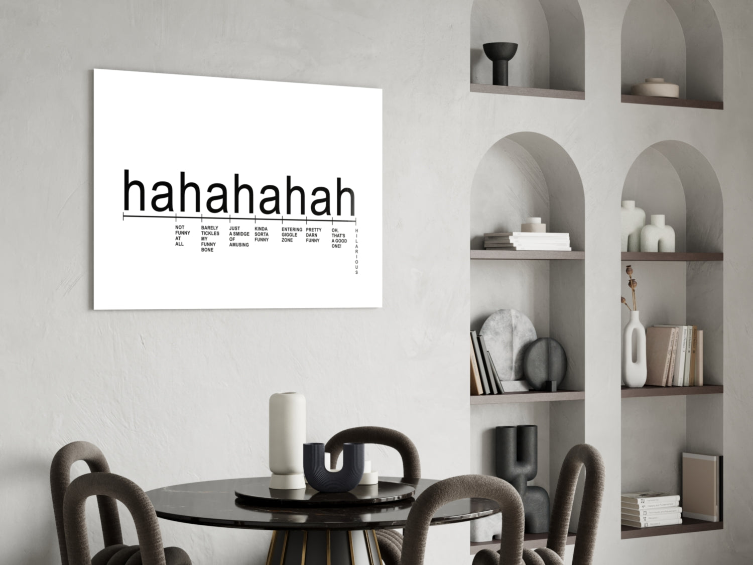 Laughter Analysis Glass Wall Art || Designer Collection.