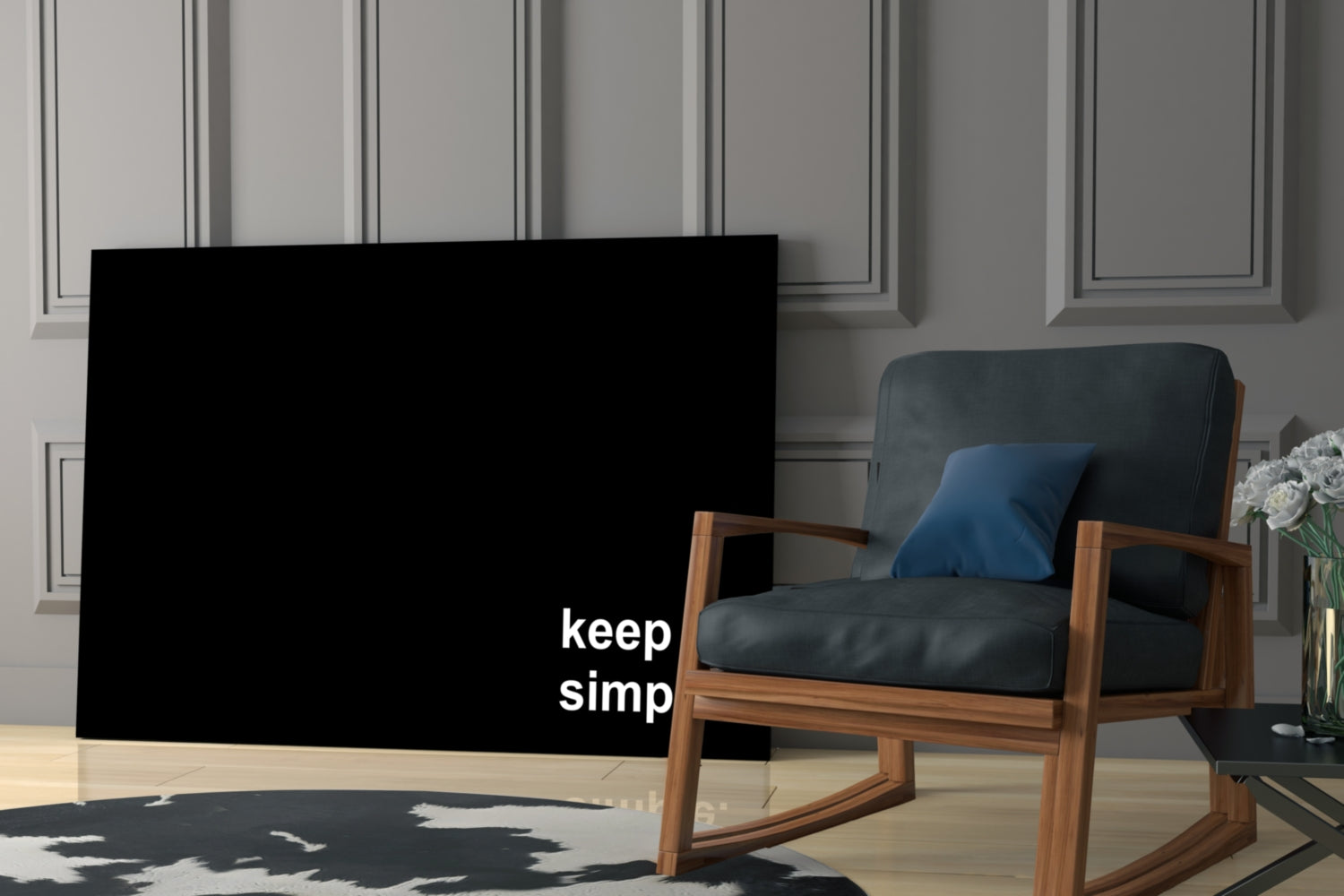 Keep It Simple Glass Wall Art || Designer Collection.