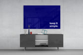 Simple panel catching lamp light to reveal its painterly calm