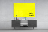 Simple panel catching lamp light to reveal its cinematic glow