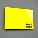 Minimalist-poster panel bringing cinematic glow to a creative studio