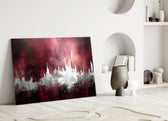 City Silhouette close-up showing ivory tower spires and burgundy mist