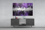 City Silhouette panel catching lamp light to reveal its painterly depth