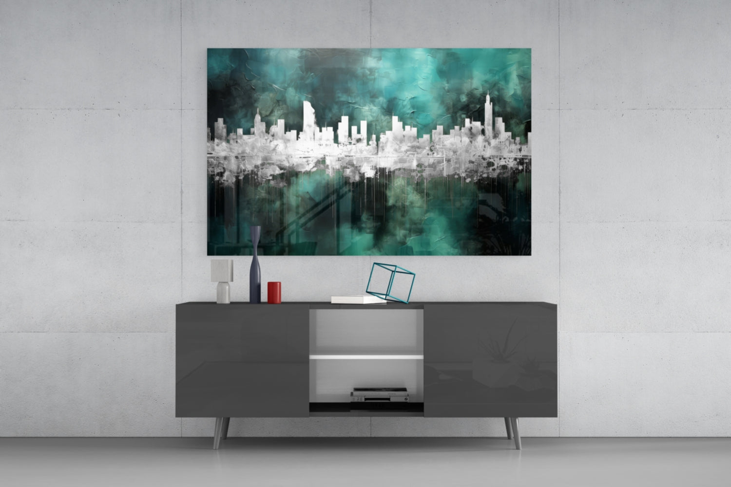 City Silhouette Glass Wall Art || Designer Collection.