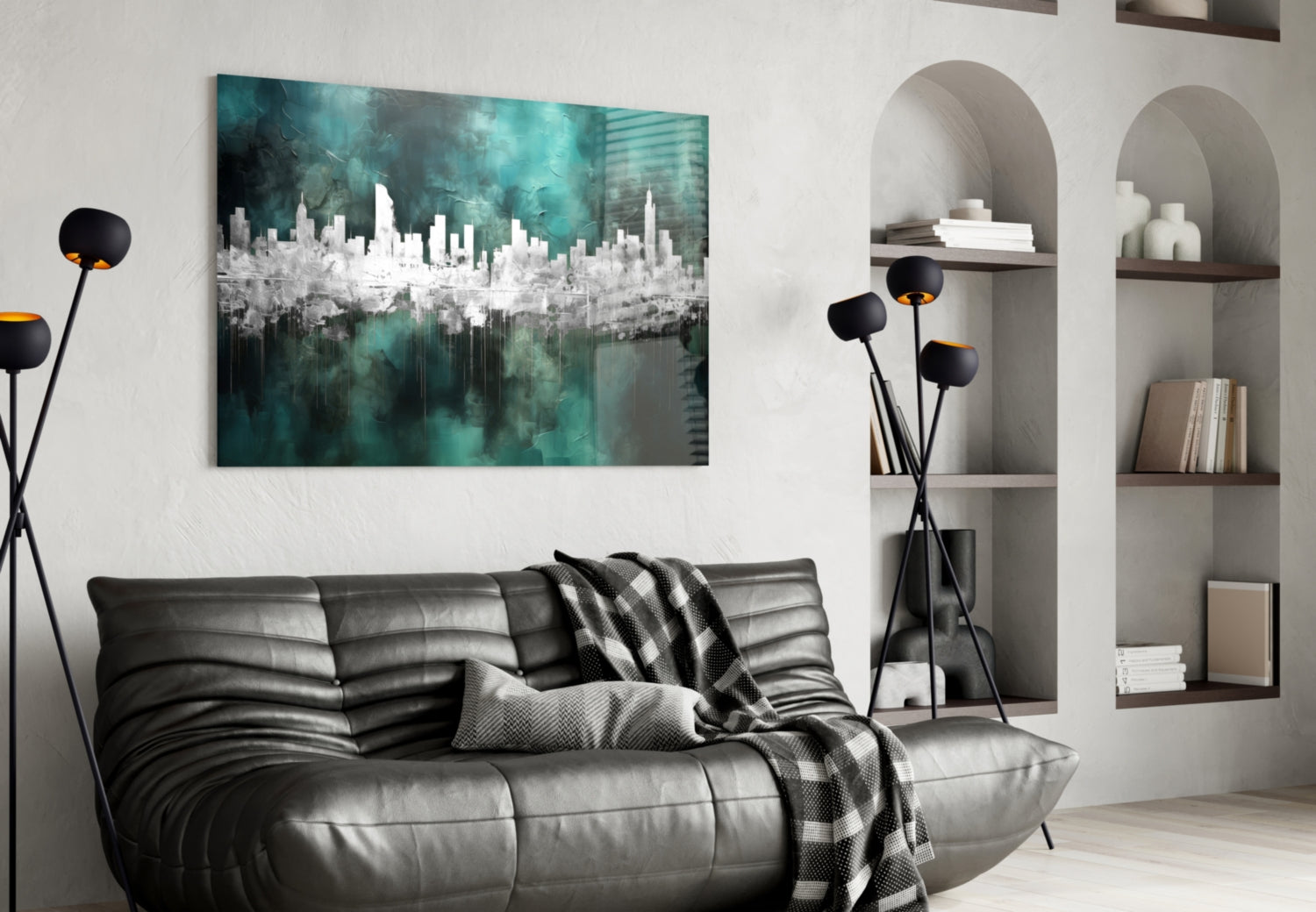 City Silhouette Glass Wall Art || Designer Collection.