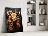 Deer glass print enhancing a den with statement calm