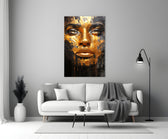 Golden Melt close-up showing molten gold leaf and sable eyes