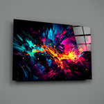 Cosmic-collision panel bringing cinematic glow to a gaming den