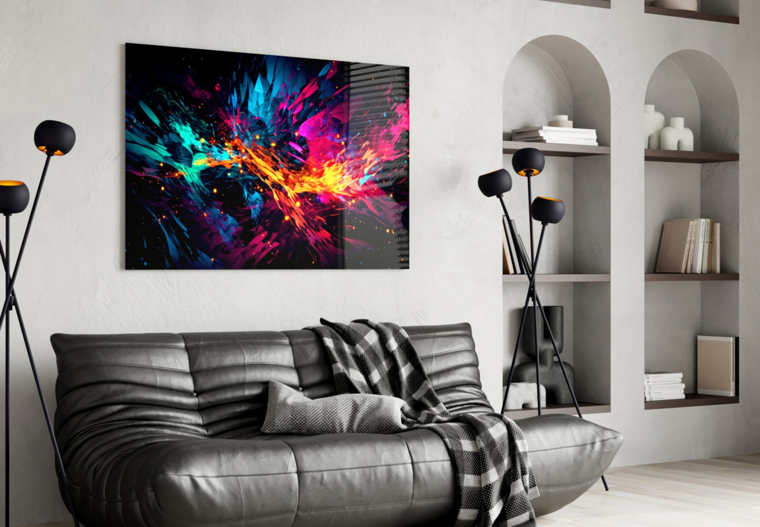 Color Bang Glass Wall Art || Designer Collection.