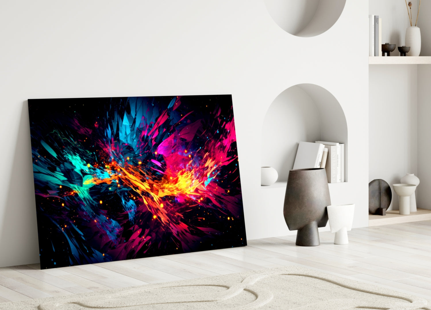 Color Bang Glass Wall Art || Designer Collection.