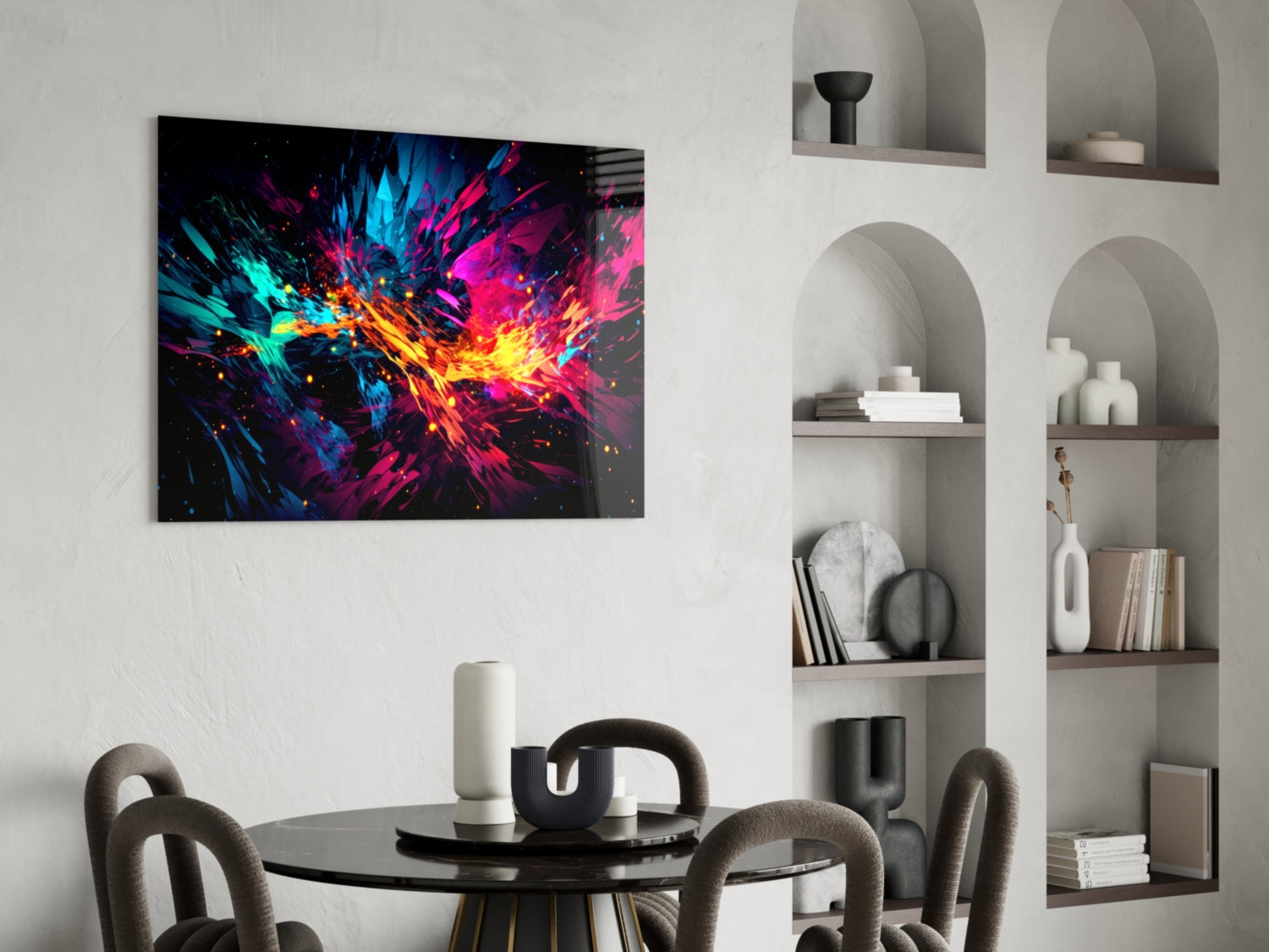 Color Bang Glass Wall Art || Designer Collection.