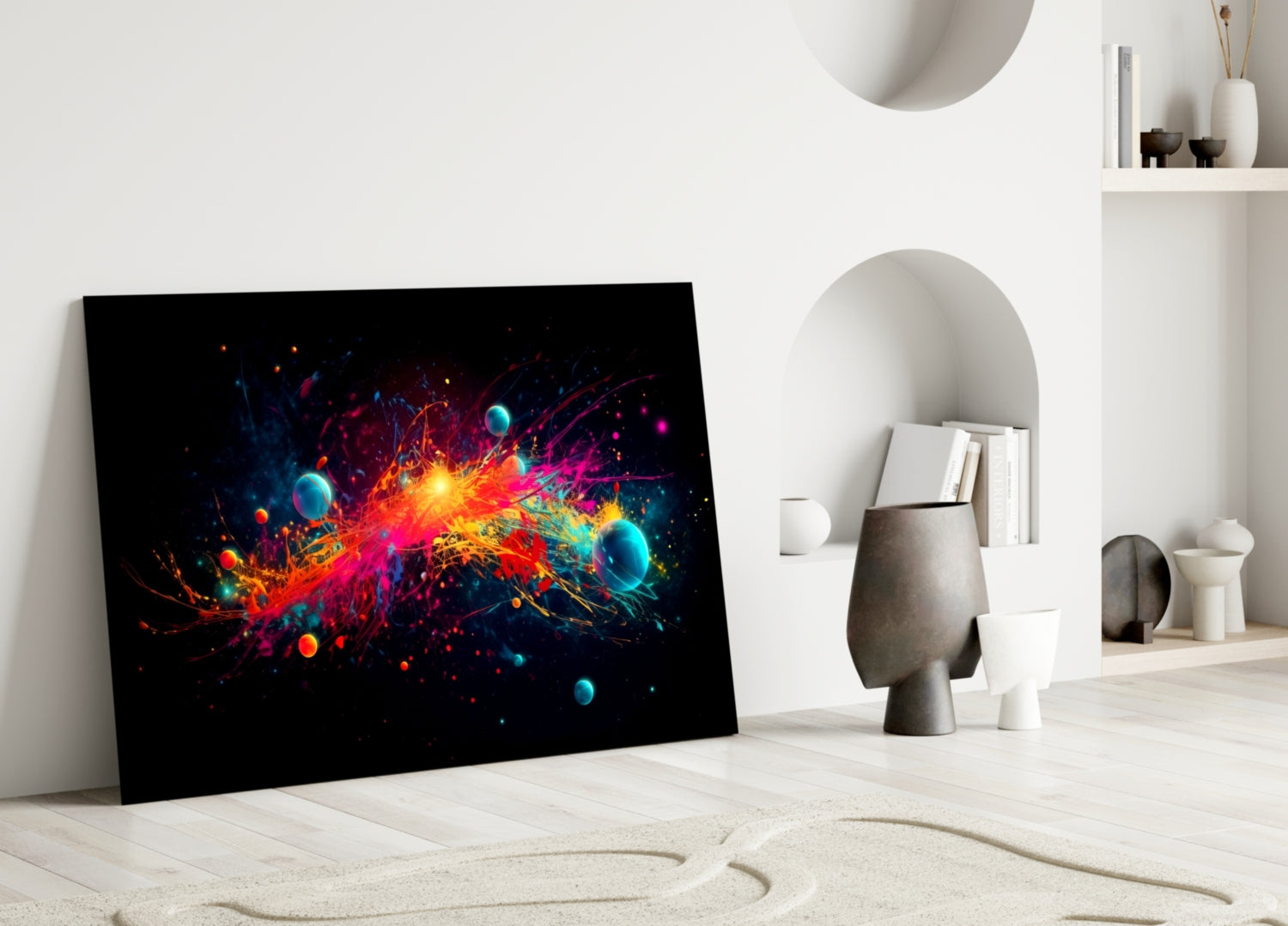 Colors of Space Glass Wall Art || Designer Collection.