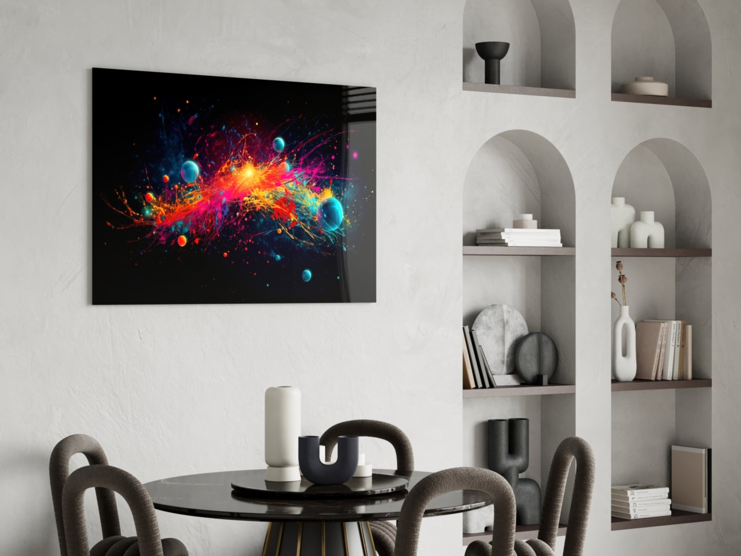 Colors of Space Glass Wall Art || Designer Collection.
