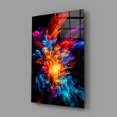 Vertical-burst panel bringing cinematic glow to a gaming den