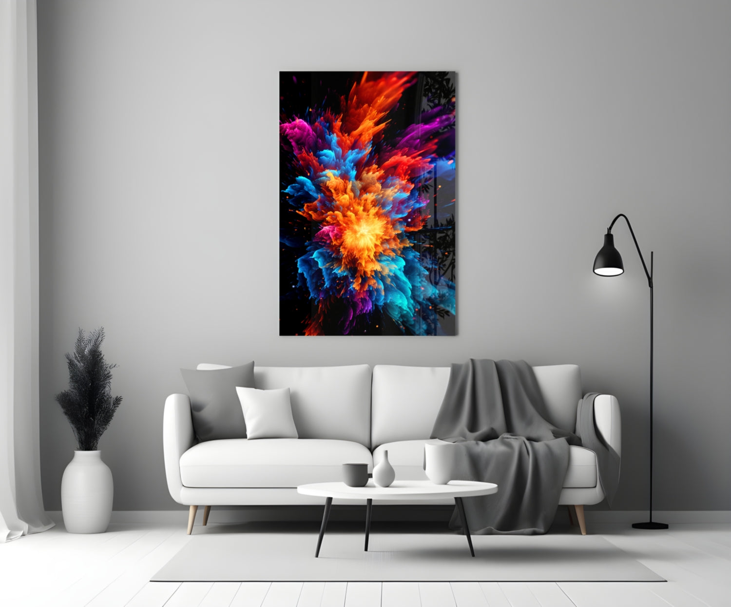 Color Flower Glass Wall Art || Designer Collection.