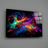 Cosmic-phoenix panel bringing cinematic glow to a gaming den