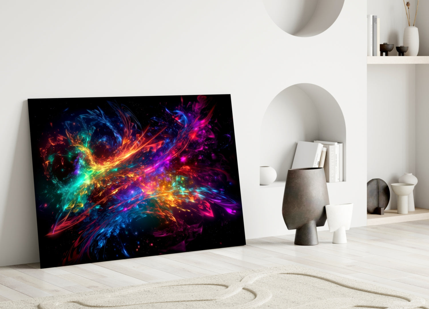 Colors of Space Glass Wall Art || Designer Collection.