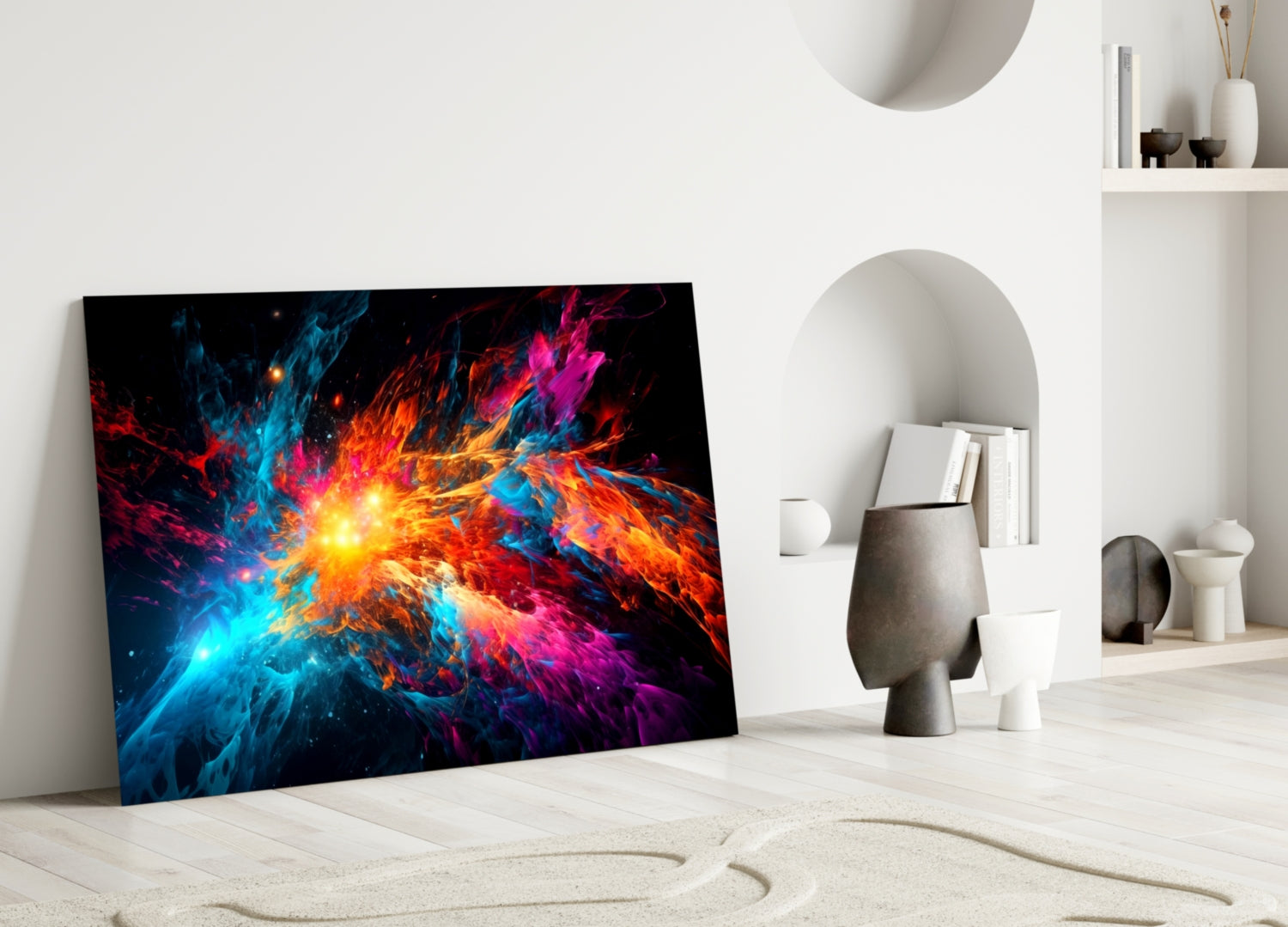 Colors of Space Glass Wall Art || Designer Collection.