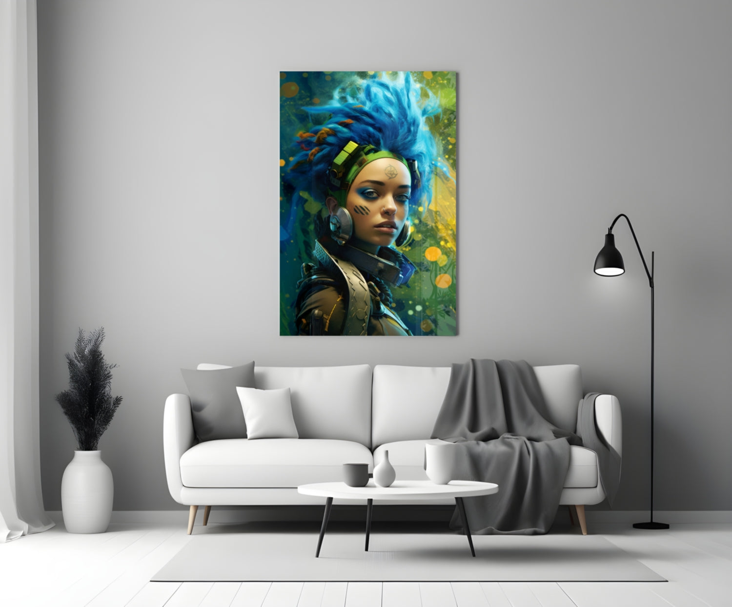 Cyberpunk Glass Wall Art || Designer Collection.