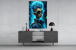 Cyberpunk panel catching lamp light to reveal its cinematic glow