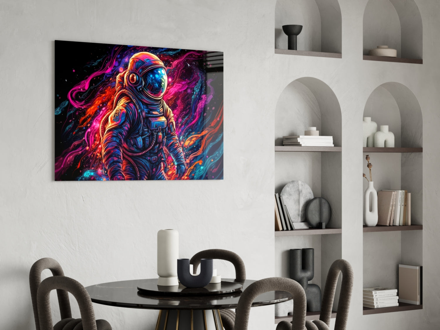 Astronaut Glass Wall Art || Designer Collection.