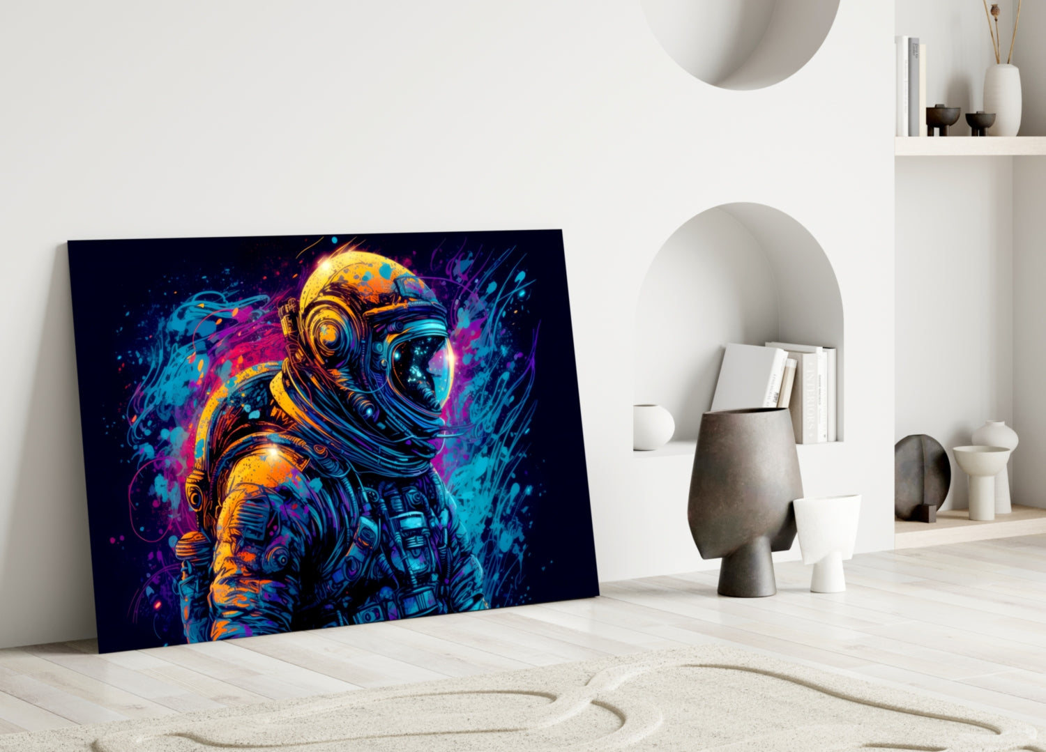 Astronaut Glass Wall Art || Designer Collection.