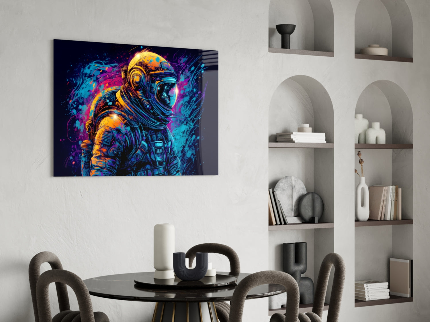 Astronaut Glass Wall Art || Designer Collection.