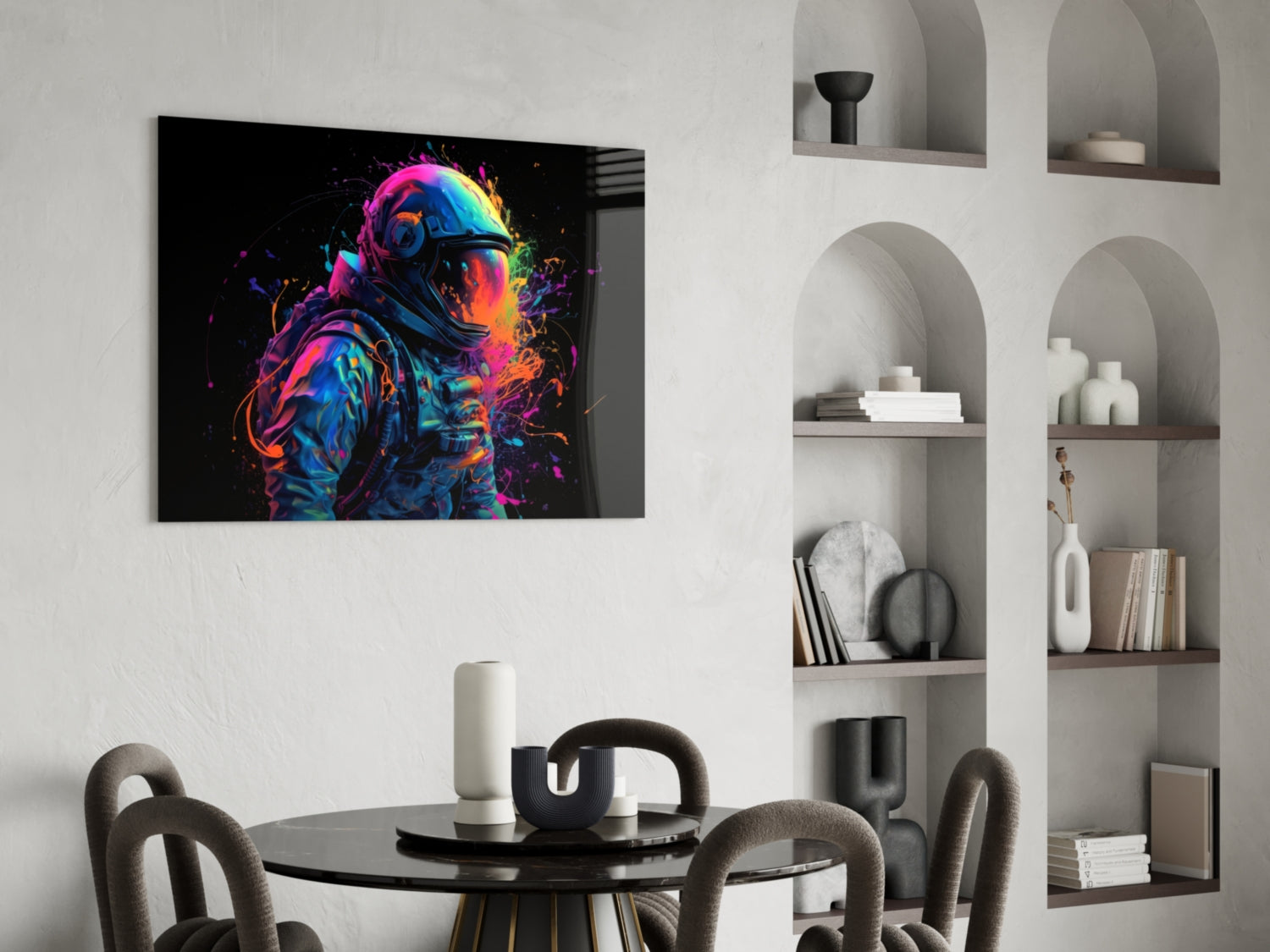 Astronaut Glass Wall Art || Designer Collection.