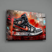 Pop-graffiti panel bringing urban grit to a creative office