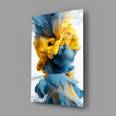 Liquid-burst panel bringing painterly depth to a sunroom