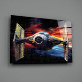 Cinematic-cosmic panel bringing cinematic glow to a gaming den