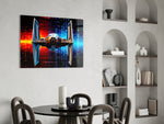 Tie Fighter panel adding editorial drama to a hallway