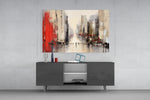 City Silhouette panel catching lamp light to reveal its painterly depth