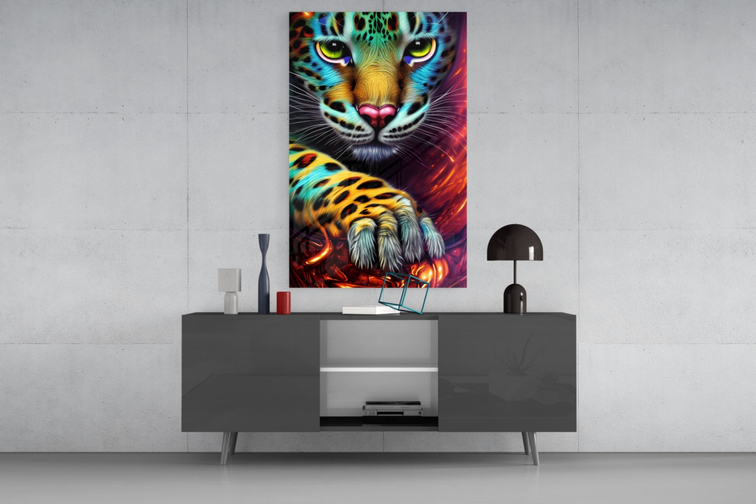 Sneaking Glass Wall Art || Designer Collection.