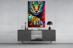 Sneaking panel catching lamp light to reveal its cinematic glow