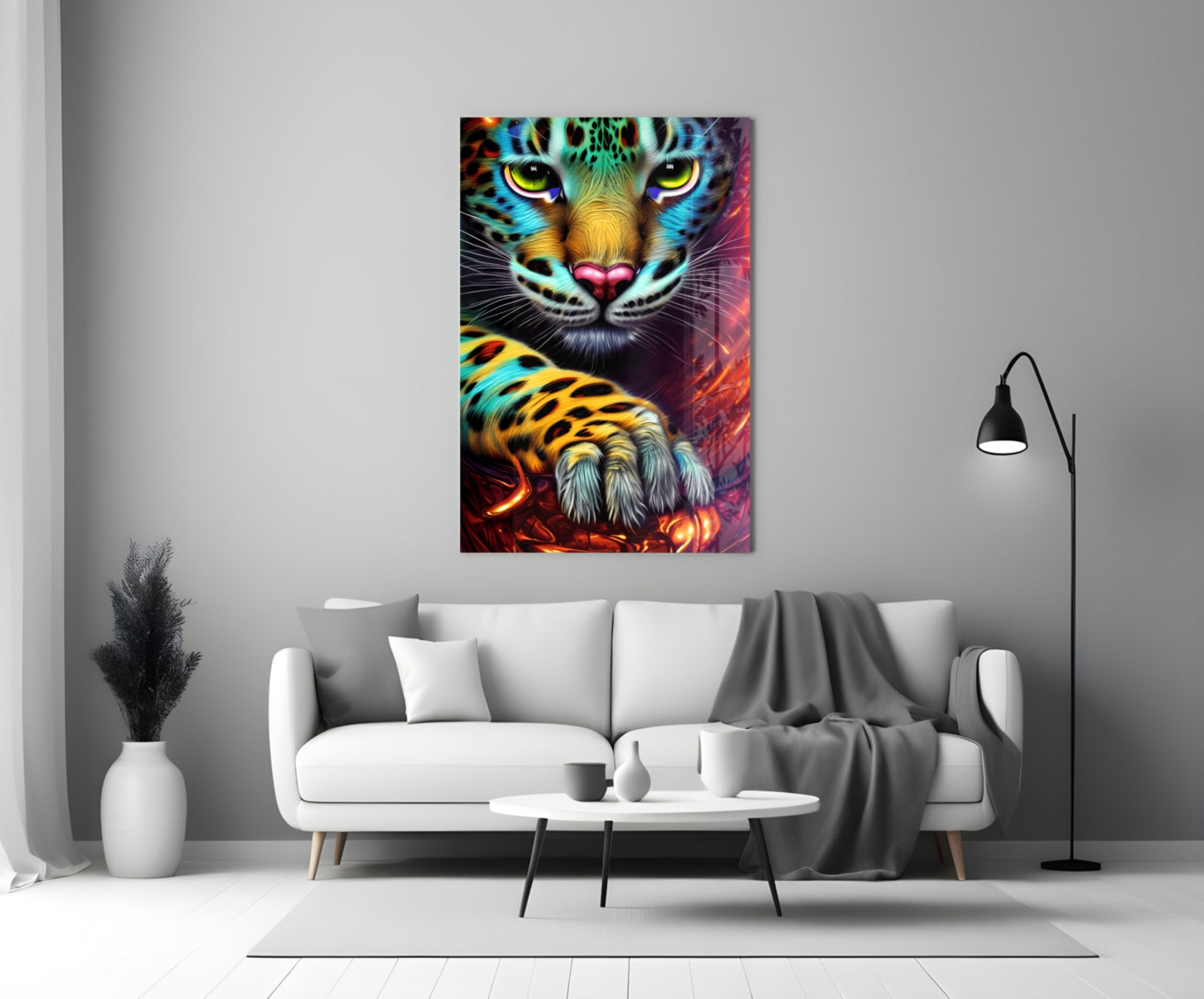 Sneaking Glass Wall Art || Designer Collection.