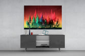 Forest of Colors panel catching lamp light to reveal its cinematic glow