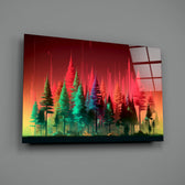 Glitch-neon panel bringing cinematic glow to a creative office