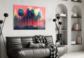 Forest of Colors glass wall art styled above a crib in a children's nursery