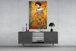 Klimt Style panel catching lamp light to reveal its painterly depth
