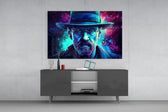 Heisenberg panel catching lamp light to reveal its cinematic glow