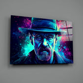 Neon-pop panel bringing cinematic glow to a study